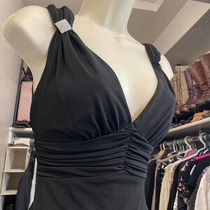 Vintage speechless y2k ruched midi wrap dress 💎 bling sleeve details - Medium